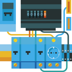 Electriciteitsmeter illustratie